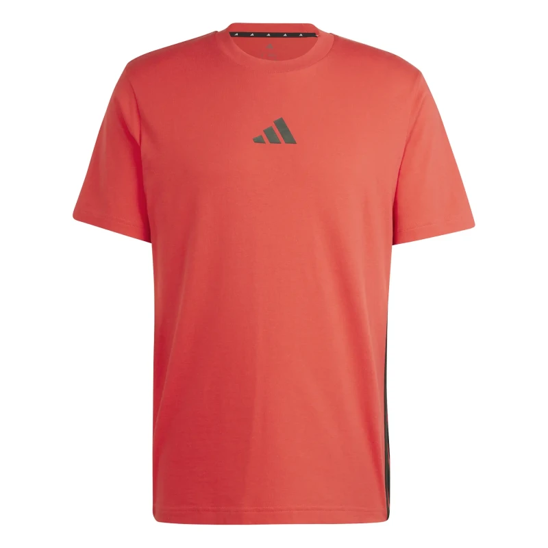 Image of Adidas T-Shirt adidas Essentials 3-Stripes Single Rouge Male L
