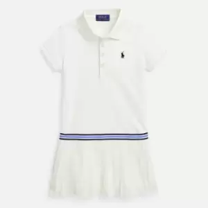 Image of Polo Ralph Lauren Girls Cotton-Blend Polo Dress - 8 Years