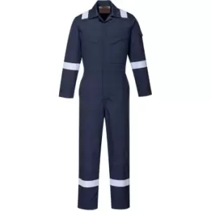 Image of Biz Flame Ladies Plus Anti Static Flame Resistant Overall Navy 2XL