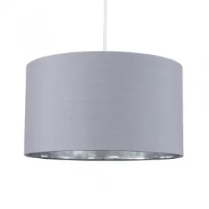 Image of Reni Large Pendant Shade in Grey and Chrome