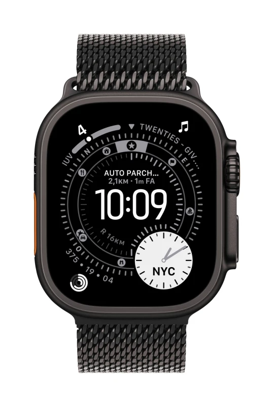 Image of Apple Apple 49mm Black Titanium Milanese Loop - Medium MXKG3ZM/A