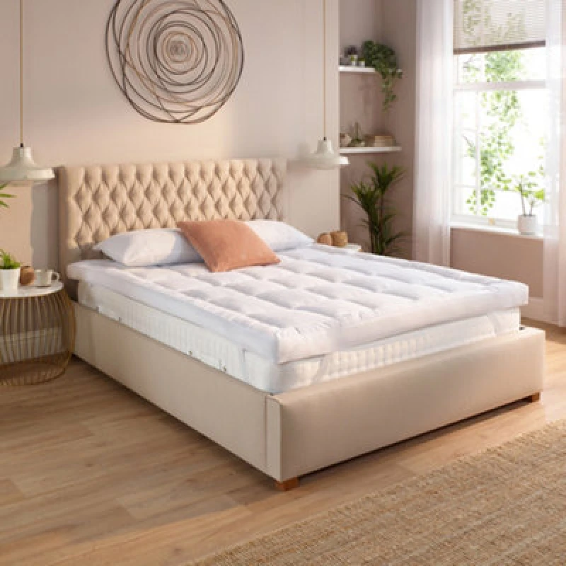 Image of Slumberdown Climate Control Mattress Topper - White White King