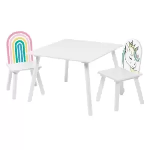 Image of Liberty House Toys Kids Unicorn Table and Chairs Set