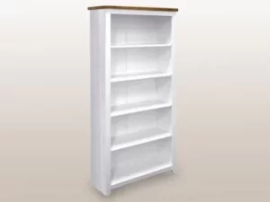 Image of Core Capri White and Pine Tall Bookcase Flat Packed