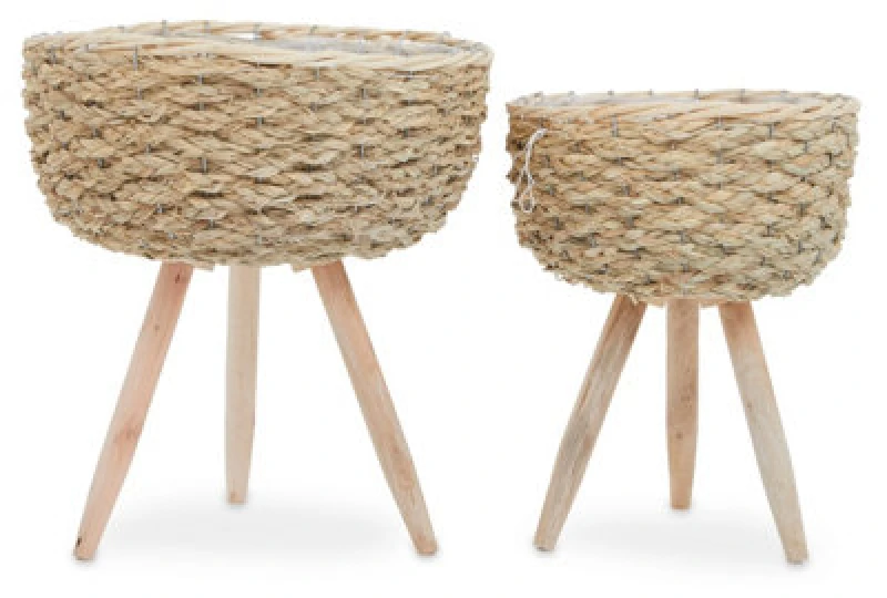 Image of Orsina Lentigo Set Of Two Natural Planters