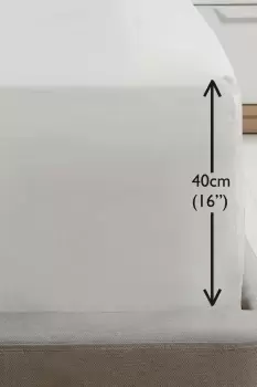 Image of 180TC Percale 16" Extra Deep Fitted Sheets