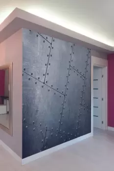 Image of Tiled Metal Wall Mural