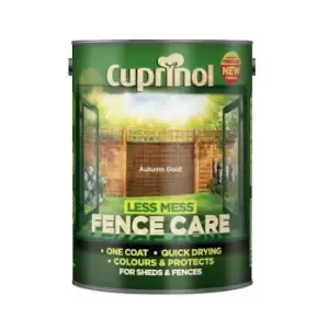 Image of Cuprinol Less Mess Fence Care - Autumn Gold - 5L