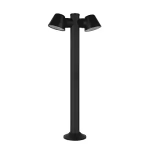 Image of Cone Outdoor Twin Bollard Black, IP54