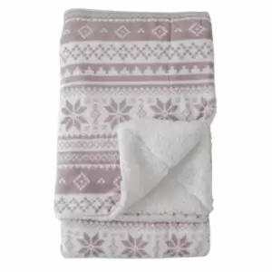 Image of Crossland Grove Scandi Sherpa Throw Neutral 1400x1700mm