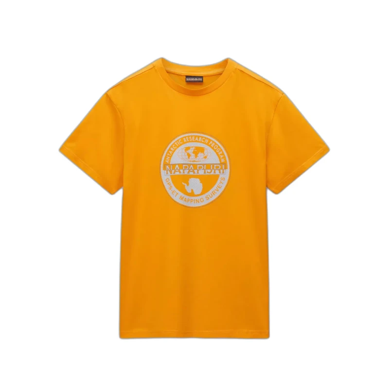 Image of T-Shirt Napapijri S-Bollo Orange Male S