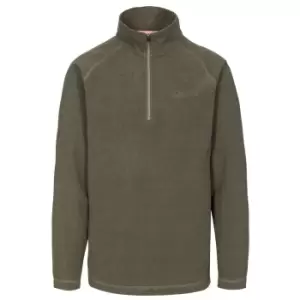 Image of Trespass Mens Keynote Anti Pilling 1/4 Zip Fleece Top (L) (Moss)