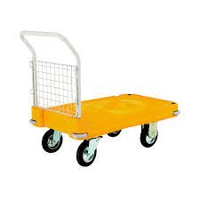 Image of Slingsby Plastic Platform Truck Push Handle 1 End Yellow 308511