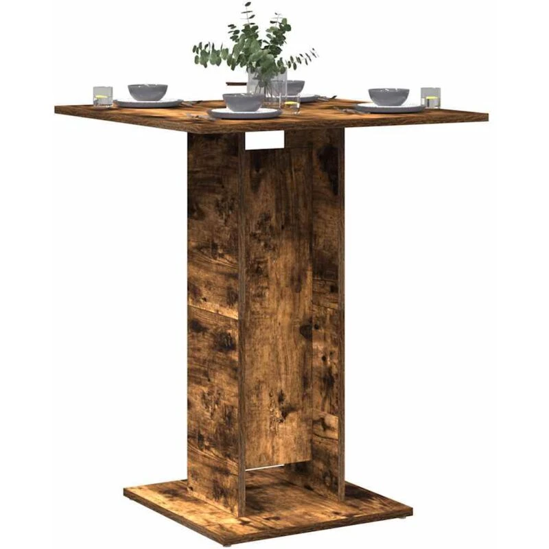 Image of VIDAXL Bistro Table Smoked Oak 60x60x75cm Engineered Wood Vidaxl 8720286931677