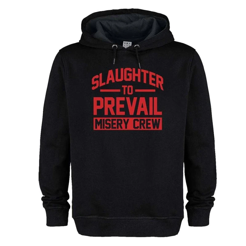 Image of Amplified Mens Misery Crew Slaughter To Prevail Hoodie in Black Size: XS Black Male XS
