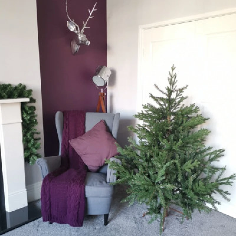 Image of Samuel Alexander 5ft (153cm) Premier Christmas Tree Glenshee Spruce PE/PVC Natural Look Green