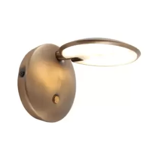 Image of Zenith Integrated LED Wall Light Bronze Brushed, Plastic Matt