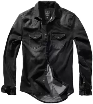 Image of Brandit Riley Denim Shirt, black, Size S, black, Size S
