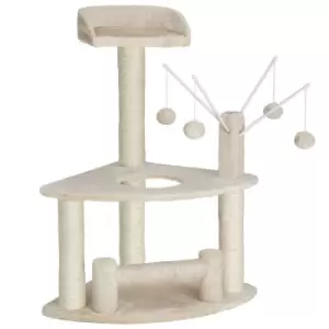 Image of Tectake Cat Tree Scratching Post Blouky - Cream