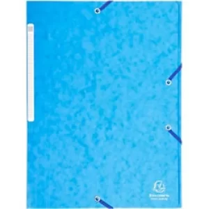Image of Exacompta 3 Flap Folder 17112H A4 Turquoise 425gsm Pressboard 24x32cm Pack of 25