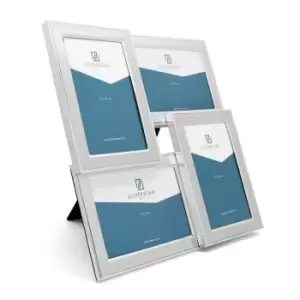 Image of Zilverstad Photo Frame Padua Design Galeria Brushed Aluminium 4 Apertures Each S