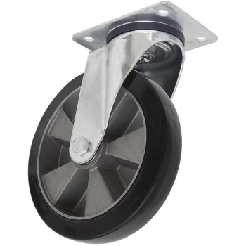 Image of SCW5125SPEM Heavy-Duty Rubber Swivel Castor Wheel Ø125mm - Trade - Sealey