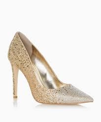 Image of Dune Silver 'Bedazzler' Mid Stiletto Heel Court Shoes - 3