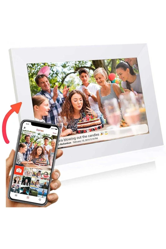 Image of Grouptronics 'Gallery-10' WiFi Digital Photo Frame 10" in White White Unisex