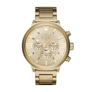 Image of Gents Armani Exchange Gold Chronograph Watch