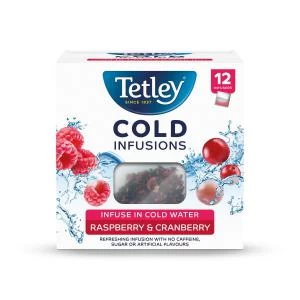 Image of Tetley Cold Infusions Raspberry & Cranberry Ref 4692A Pack 12