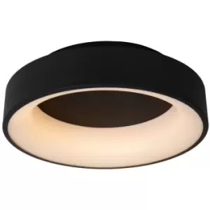 Image of Lucide Mirage Modern Flush ceiling light - Ø38cm - LED Dim. - 1x22W 2700K - Black