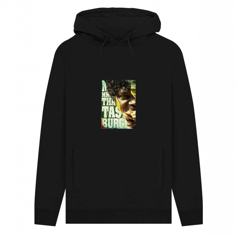 Image of Pulp Fiction Mens Kahuna Burger Hoodie in Black Size: Small Black Male S