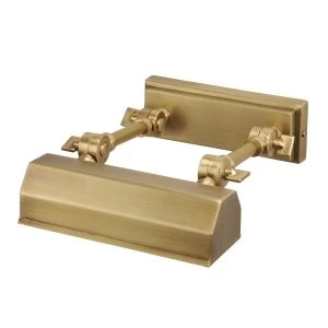 Image of 1 Light Small Picture Wall Light Brass, E14