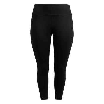 Image of adidas Yoga Studio 7/8 Tights (Plus Size) Womens - Black