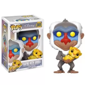 Image of Lion King Rafiki holding Baby Simba Pop! Vinyl figure