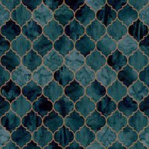 Image of Contour Antibac Tegula Teal Wallpaper Paper