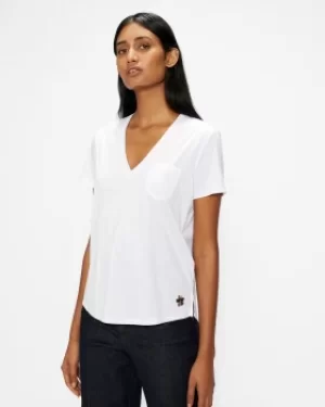 Image of Easy Fit V Neck Tshirt
