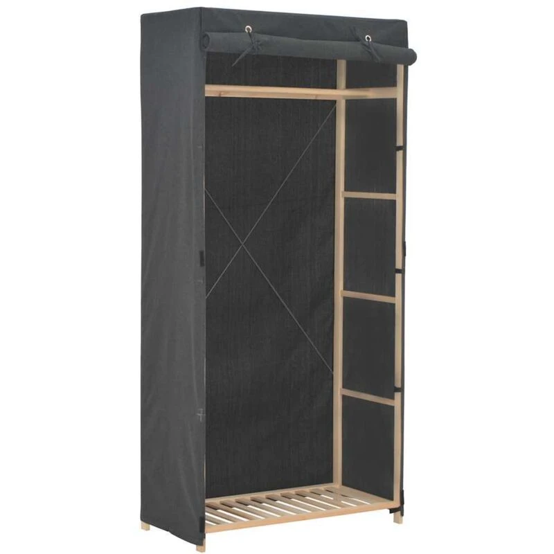 Image of VIDAXL Wardrobe Grey 79x40x170cm Fabric Vidaxl 8718475731016