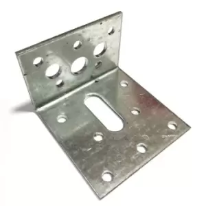 Image of Strong Metal Adjustable Angle Corner Bracket Zinc Plated Silver - Size 60x40x60x2.5mm - Pack of 30