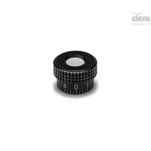Image of ELESA Knurled control knob-MBR.30 B-6+CGS-C3 Grey