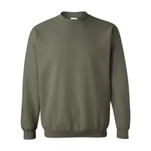 Image of Gildan Heavy Blend Unisex Adult Crewneck Sweatshirt (M) (Military Green)