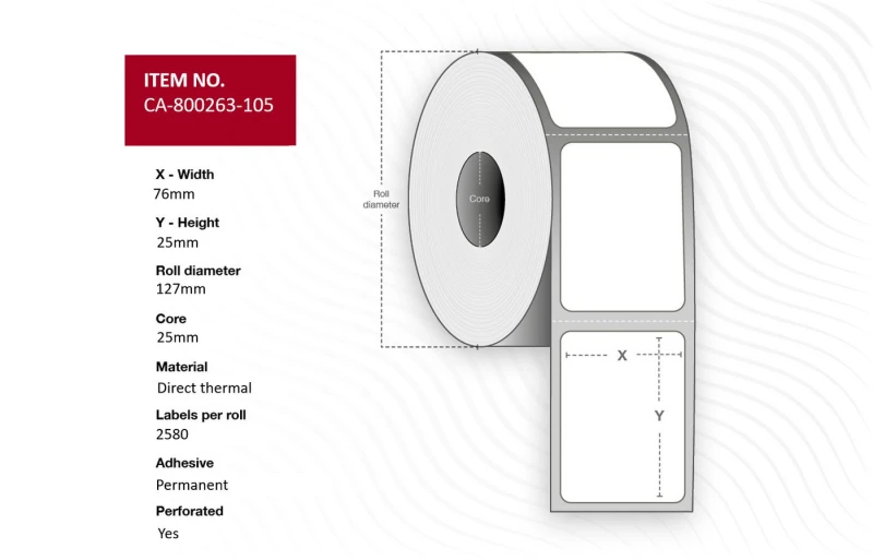 Image of CAPTURE Lel 76 x 25mm. Core 25mm.