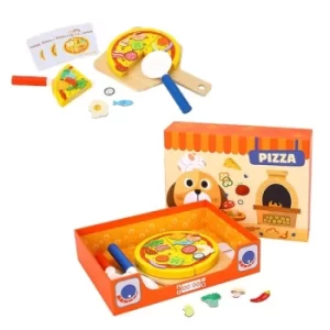 Image of Wooden Homemade Pizza Playset