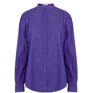 Image of Boss Classic Cotton Blouse - Purple