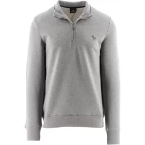Image of Paul Smith Grey Regular Fit Half Zip Top