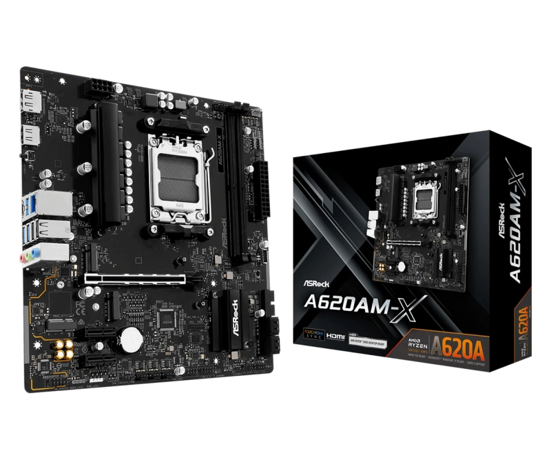 Image of ASRock A620AM-X WIFI AMD A620A DDR5 AM5 Micro-ATX Motherboard
