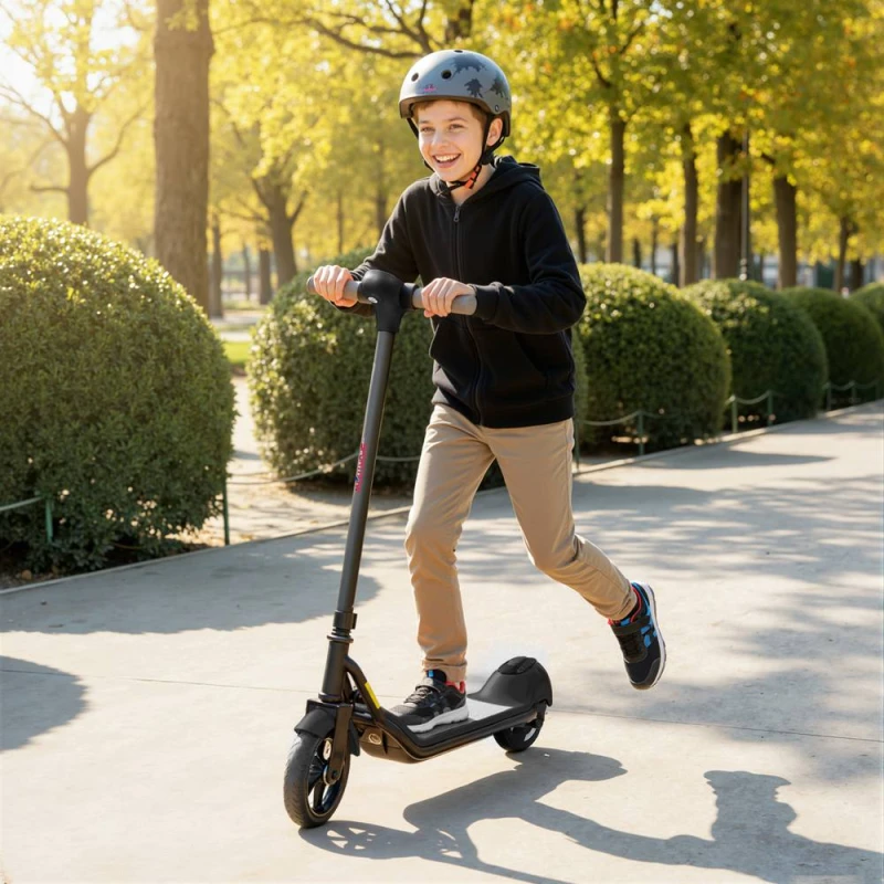 Image of SPORTNOW Electric Scooter, Foldable E Scooter with LED Display in Black Unisex