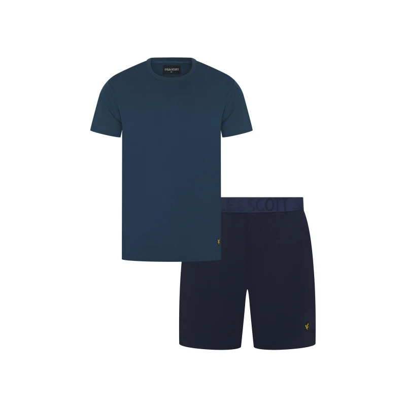 Image of Lyle and Scott Mens Idris Pyjama Set Dark Denim male S