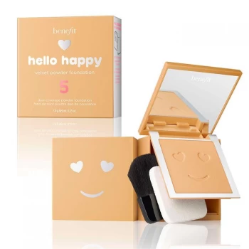 Image of Benefit Hello Happy Velvet Powder Foundation - 05 MEDIUM NEUTRAL WARM