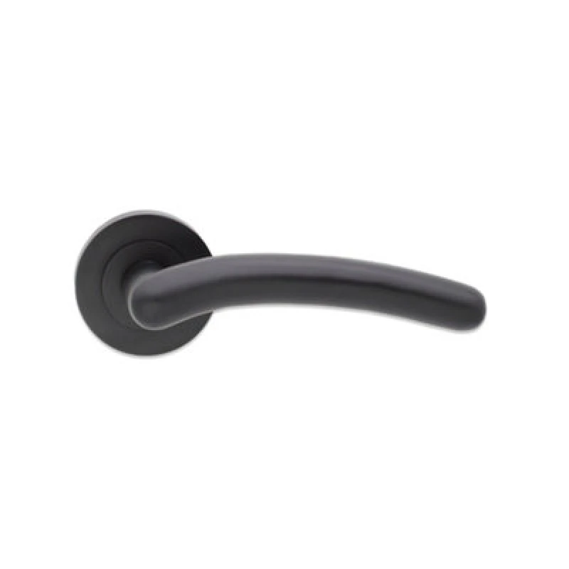 Image of Spira Brass Taurus Lever Door Handle Matt Black